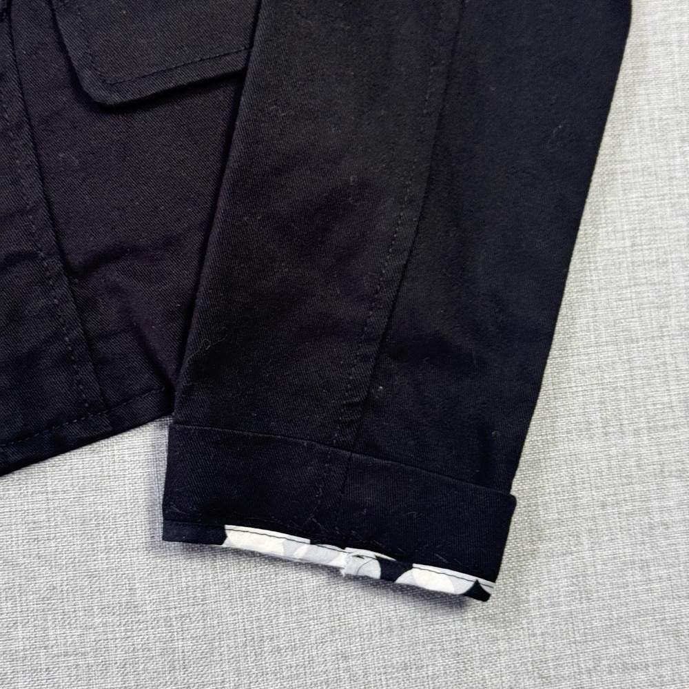 CAbi Blazer Womens 4 Black Military Jacket Collared Short Hook & Eye Pockets - Picture 7 of 12